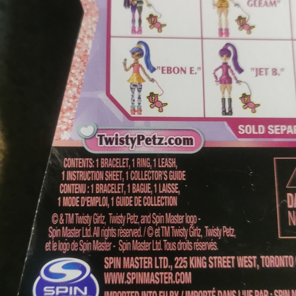 Twistys Girlz Girls Ebon E. Twisty Petz Pets Spin Master Series 2 Doll NWT New - Picture 13 of 16